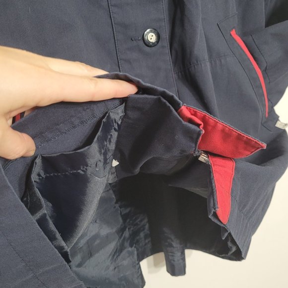 Thunder Bay Vintage Blue Casual Red Jacket Coat Snap Button Front Plus Size 16 - Picture 4 of 12